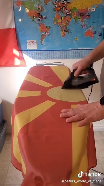 the flag of North Macedonia #northmacedonia #macedonianflag #flagsoftheworld #flageducation #flagfolding #vexillology