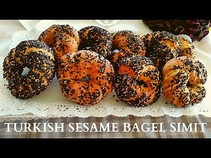 Turkish Sesame Bagel Simit Recipe / Turkish street food Delight for bread lovers