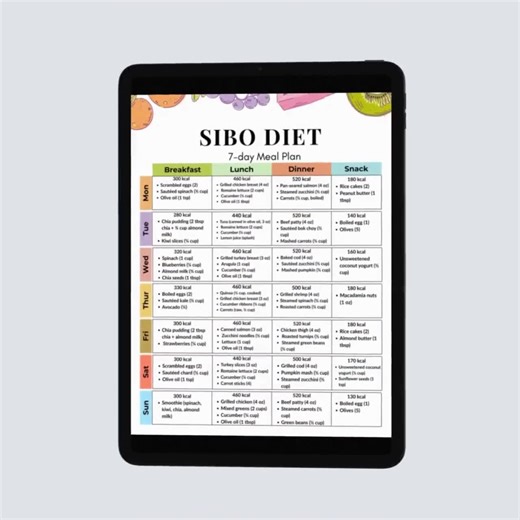 7-day SIBO Meal Plan PDF | Low-fodmap Gut-friendly Weekly Menu for Bloating Relief | Printable Anti-bloat Diet Planner | Instant Download - Etsy