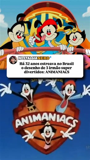 𝐌𝐚𝐱 𝐂𝐮𝐧𝐡𝐚 | 𝐍𝐨𝐬𝐭𝐚𝐥𝐠𝐢𝐚 𝐍𝐞𝐫𝐝® on Instagram: "Animaniacs: um dos maiores ícones dos desenhos animados chegou ao Brasil em 12 de novembro de 1993 — e são 32 anos de nostalgia pura! 🎉 Desde a primeira exibição, o trio Yakko, Wakko e Dot conquistou fãs de todas as idades com humor afiado, #referências culturais e músicas que até hoje fazem a gente cantarolar (#HelloNurse 🎤). A série virou fenômeno global, gerou comunidades de fãs, debates online e um lugar permanente na memória 