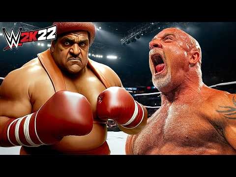 Goldberg vs. Famous Luigi (WWE 2K22)
