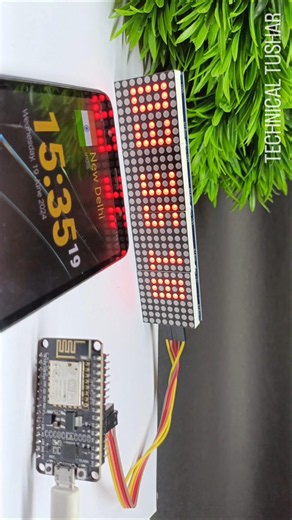 I Built a WiFi Controlled LED Matrix Clock! 🔥 #shorts #ESP8266 #Arduino #IoT #LEDMatrix