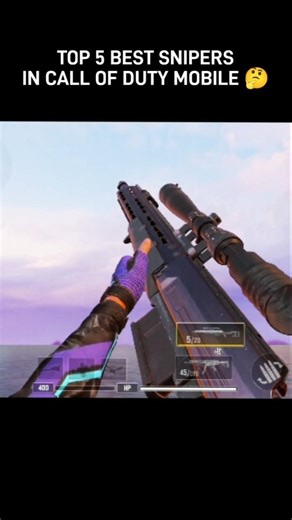 TOP 5 BEST SNIPERS IN Call of duty mobile 🤔