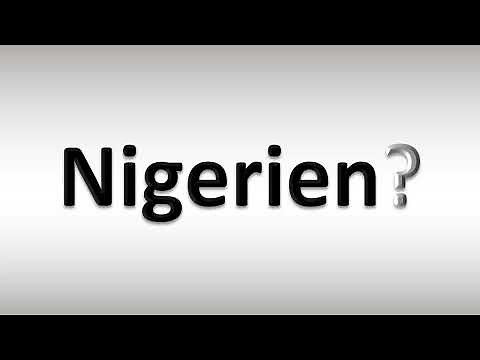 How to Pronounce Nigerien