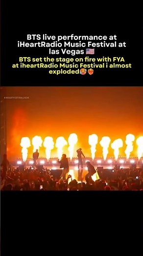 BTS LIVE "FYA" PERFORMANCE ❤️‍🔥🔥THEY LIT THE WHOLE STAGE AT IHEARTRADIO FESTIVAL