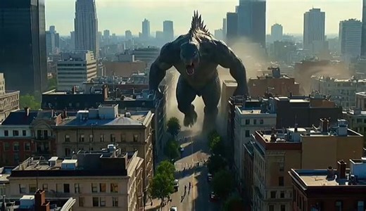 Giant monster lizard that destroys a city