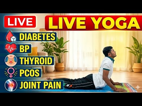 LIVE Yoga Session for Diabetes, BP, Thyroid, PCOS, PCOD & Joint Pain Relief | 30 Min Full Body Yoga