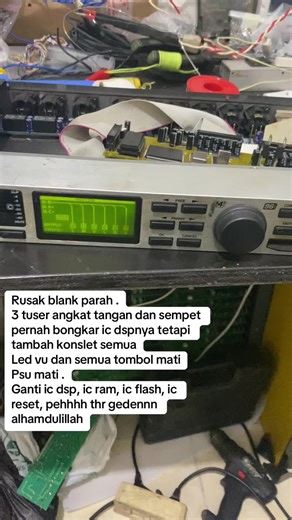 Service dlms behringer dcx 2496 rusak blank parah…. #servicedlms #dcx2496 #servicesoundsystem #behringer #soundsystemjabon