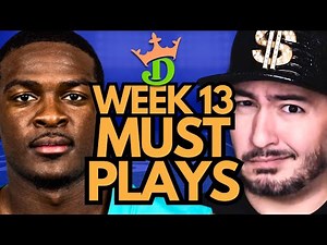 NFL DFS Week 13 MUST PLAYS (DraftKings Highest ROI Lineups!) | NFL DFS Picks + 2025 Fantasy Football