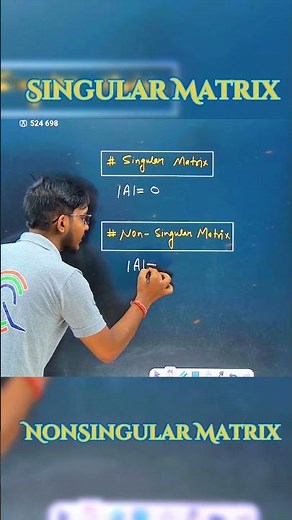 "Singular Matrix Explained in 30 Second | Class 12 Maths"