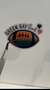 Football Team Girl Holographic Sticker, NFL: Chicago, Philadelphia, Dallas, Detroit, Green Bay, Buffalo, Kansas City, Minnesota, New England - Etsy
