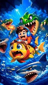 🎯🐠 LITTLE FISH VS GIANT DRAGON SHARK ATTACK! 🐟🐉🦈 | AQUARIUM CRUSH GAMEPLAY 🎀🎮