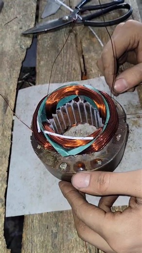 Electric Water Pump Motor Rewinding Process | Satisfying Repair #shorts