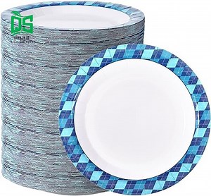 [Hot Item] Sustainable Logo Customization Dinner Disposable Round Paper Plate for Party