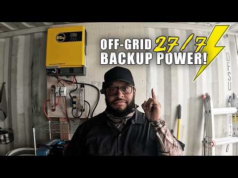 Powering Up Our Off Grid Shipping Container | Inverter & Battery Bank