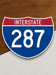 Interstate Route 287 Sticker, Interstate Highway Sign Expressway Stickers, Highway Sign Road Trip Sticker - Etsy