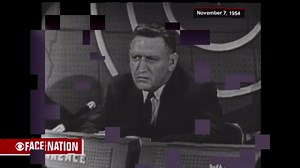 FACE THE NATION'S 70TH ANNIVERSARY: On this day 70 years ago, embattled Senator Joseph McCarthy appeared on the premiere of Face The Nation. In this interview, McCarthy denounced the Senate's move to censure him, calling it a "lynch-bee." Less than a month later, he would be censured by the U.S. Senate for his ruthless pursuit of communists he said infiltrated the U.S. government. Follow along for the next month as we share key moments throughout Face the Nation's long and historic run on CBS Ne