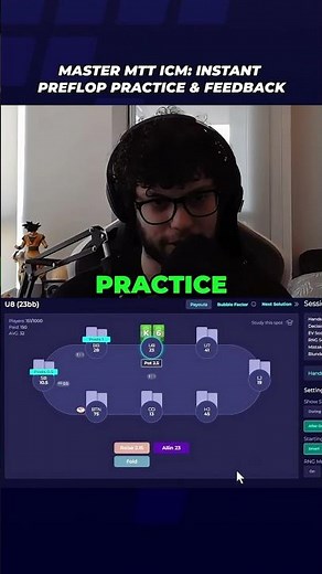 GTO LAB full table mode practice for preflop ICM REVIEW