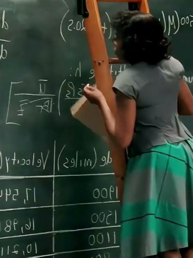 Catherine Johnson Working Tirelessly on Calculations in Hidden Figures