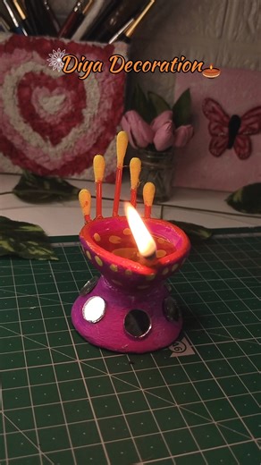 Diya Decoration for Navratri & Diwali🪔 | #shorts #navratri #diya