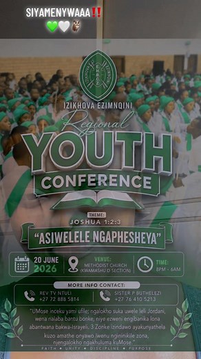 UKHONA UMTHOMBO live 2019 Zion youth service invite