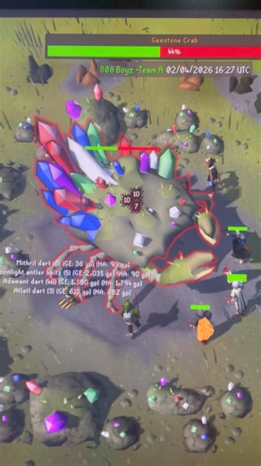 STRENGTH TRAINING AT THE GEMSTONE CRAB! ⚔️ #osrs #runescape #livestreaming #shorts