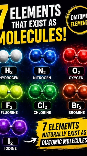 7 Elements That Exist as Molecules! #chemistry #shorts
