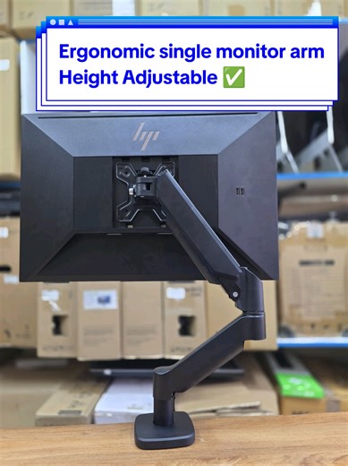 Adjustable Single Monitor Arm - Up to 32 inch