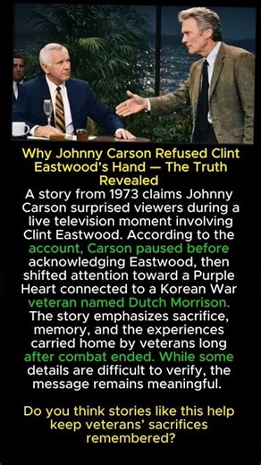 Why Johnny Carson Refused Clint Eastwood’s Hand — The Truth Revealed