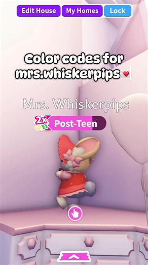 Color Code for Mrs. Whiskerpips in Roblox