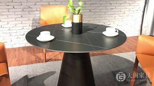 Italian style black Sintered Stone top dining table - Italian Food