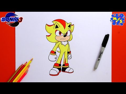 How to Draw Super Shadow from Sonic 3 || Step by Step Drawing