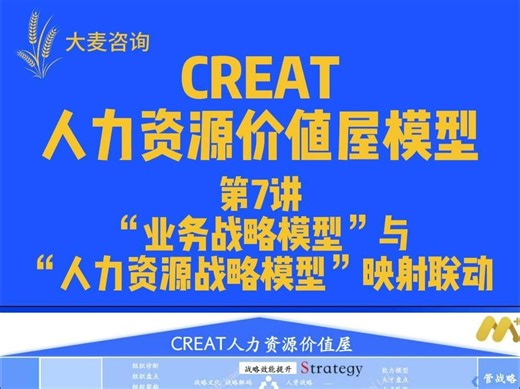 第7讲-"业务战略模型"与"人力资源战略模型"映射联动