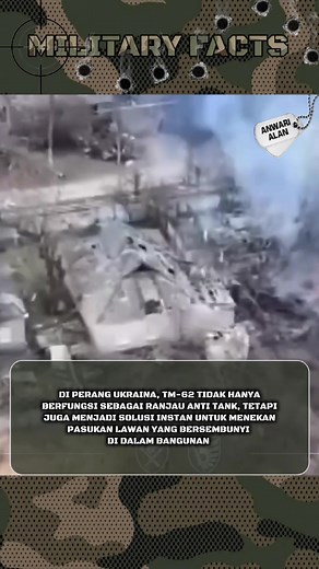 227K views · 4.5K reactions | Di perang Ukraina, ranjau TM-62 sering dipakai di luar fungsi aslinya. Selain dipasang sebagai ranjau anti tank, beberapa unit prajurit menggunakannya untuk dilemparkan ke dalam bangunan atau area yang diyakini menjadi tempat perlindungan lawan. Praktik ini mencerminkan cara cepat dan praktis pasukan memanfaatkan peralatan yang ada untuk mencapai efek taktis di lapangan. | Anwari Alan | Facebook