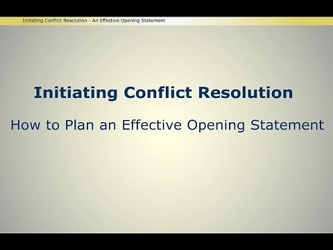 Initiating Conflict Resolution
