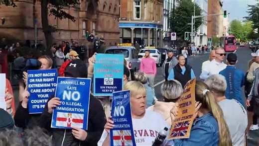 Anti immigration protest 2024 Belfast News Letter
