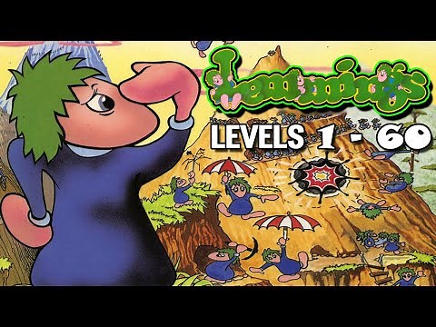 Lemmings 1 (1991) Gameplay | Levels 1-60