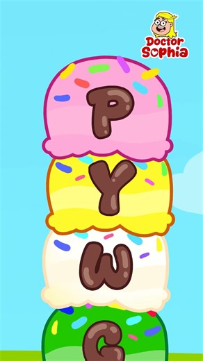 Learn Colors and the Alphabet with Ice Cream | Funny Ice Cream Scooping | Kids Songs #shorts