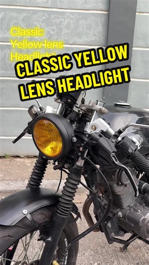 Classic Yellow Lens Headlights for Motorcycles