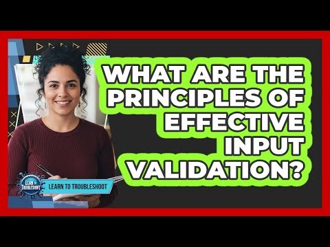 What Are the Principles of Effective Input Validation?