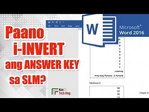 Deped Self Learning Modules | Paano I-INVERT ang ANSWER KEY