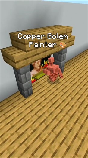 Copper golem painter #minecraft #shorts #kikideliveryservice #kiki #buildhacks #golem