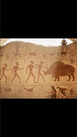 From Fire to Art The First Cave Paintings in History! #earlyhumans #shorts