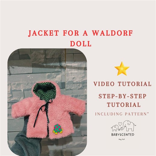 12 Inch Doll Coat Pattern PDF | Fabric Jacket Sewing Pattern | Waldorf Doll Clothes | Video - Etsy UK
