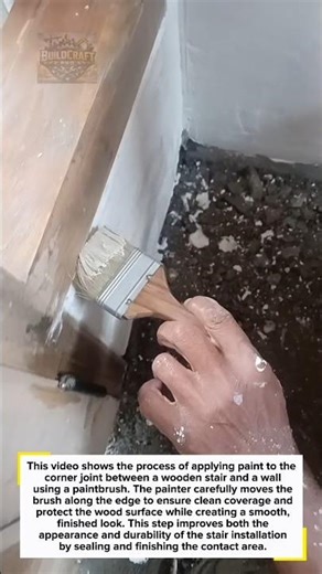 Perfect Stair Edge Painting Technique for Clean Finish Pro Guide Tips #shorts #woodworking #DIYPro