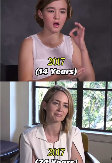 Millicent Simmonds And Emily Blunt Through The Years #millicentsimmonds #emilyblunt #throughtheyears #evolutionchallenge #fyp