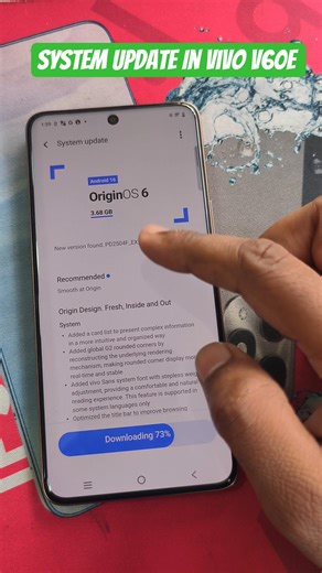 System update In Vivo v60e 5g 🔥