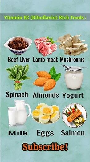 Vitamin B2 Rich Foods #shorts