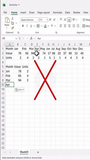 Transpose Smarter – Forget the Old Way #excel #exceltips #excelforbeginners #excelshortcuts