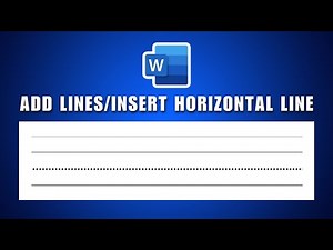 How to Add Lines in Word 2026 | Insert a horizontal Line in Word 2026